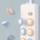 SAFTY DAD carefully selects children's anti-electric shock socket protective cover safety plug baby anti-electric plug hole protective cover little lion socket moon white blue 12 pieces