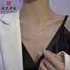 Beijing Gold Trading Center Co., Ltd. 999 pure silver Chopard chain silver necklace can be equipped with a pendant M buckle bright silver chain clavicle chain without pendant about 1.7g
