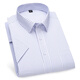 ROMON high-end short-sleeved shirt men's 2025 summer new style business career work striped casual shirt top DX6630 42 Recommended [156-168Jin[Jin equals 0.5 kg]]