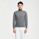 By Creations 14-pin pure wool machine-washed turtleneck pullover sweater for men's lightweight and micro-stretch casual warm knitted base shirt light gray (turtleneck) XL