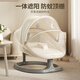 ULOP baby rocking chair, electric rocking chair, a magic tool for coaxing babies, newborn meet-and-greet gift and full-month gift, baby products cradle, rocking chair, rocking bed recliner, a magic tool for newborn babies to sleep, khaki mosquito net + soothing toy stand + double-sided sleeping mat