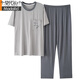 Modal Herren Pyjamas Sommer 2025 Neues Kurzarm -Eis Seiden Großgröße Lose Home Clothing Can Can Outdoor Home Clothing Set 6624 xl
