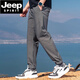 Jeep Spirit Summer delgado Pantalones casuales de hombres versátiles Pantalones de trabajo deportivo elástico para hombres Pantalones negros M (110-125Jin [Jin equivale a 0.5 kg])