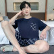 略辰睡衣男夏季薄款短袖短裤可外穿休闲男士加大码凉感家居服套装 9928# L 【建议100-120斤】