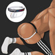 MEN UNDERWEAR PUMP! Sexy men's thong thin mesh sexy double underwear gay bikini T pants exposing buttocks and lifting U protrusion 1 piece (white) L