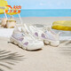 ANTA Children's Sandals Men's and Women's Shoes 2026 Summer New Breathable Water and Land Tracing Shoes Beach Shoes Women's Ivory White/Mist Purple-5 36