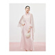Mandy Zhang Ou Ruofeng hellrosa sanftes Acetatkleid für Frauen weiches satin diagonal geschnitten einfaches elegantes Kleid langer Rock Tianzhu Pink L