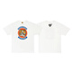 Lee Kids japoneses retro letras inglesas dibujos animados impresos camiseta de algodón de algodón de bambú de manga corta 3890 blanco l