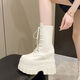 
Heightening shoes 20cm cos special 20cm heightening shoes COS15cm heightening shoes universal mid-tube boots concert wedding black 37