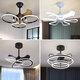 
Pupan Nordic fan light 2025 new silent master bedroom meal 9227 white 60c1