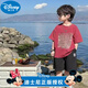 迪士尼（Disney）男童短袖T恤夏装2025新款儿童夏季帅气洋气体恤男孩夏款炸街衣服t 品牌【酒红色-761】 90 cm