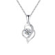 LAOLATU diamond platinum necklace for women PT950 platinum real diamond 2025 new light luxury Chinese Valentine's Day gift for girlfriend and wife, whole body platinum, main diamond 30 points, secondary diamonds total 5 points