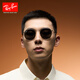 雷朋(RayBan)墨镜太阳镜金属圆形眼镜复古偏光男女款0RB3447可 9277B1玳瑁色镜框深灰色镜片53mm