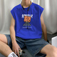 Long night men's vest pure cotton pure cotton vest men's summer 2025 new ins trendy brand Hong Kong style sports and leisure teenagers [3937-digit 7] White M 80-110Jin [Jin equals 0.5 kg]