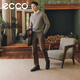 Chaussures formelles ECCO, chaussures en cuir décontractées à la chaleur de vache accrue pour hommes, Yashi Men's Shoes Series 207124, noir 41