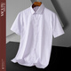 Vicutu Offizieller Flaggschiff-Laden Sommer Herren kurzärmeliges Hemdgeschäft Casual No-Iron White Shirt Vielseitige Pendelpendel-DX6624 38 Größe empfohlenes Gewicht 100-120jin [Jin entspricht 0,5 kg]