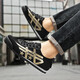 Summer breathable one-legged canvas shoes trendy and versatile casual board shoes for men and women German training shoes mesh cloth Forrest Gump shoes L533 black 40