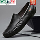 Cartelo Crocodile Chaussures pour hommes 2025 Nouveau automne et hiver plus chaussures pour hommes Velvet Mensine Cuir Business Chaussures en cuir chaud des hommes à la mode 9901 marron respirant 38