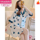 Modal internet celebrity nightgown for women in summer thin ice silk short-sleeved shirt for women in summer cool and loose large size home clothing CWS-9901# M [75-100Jin[Jin equals 0.5 kg]]