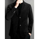 Pierre Cardin Herrenjacke Herbst und Winter Dicker Cord -Anzug Herren gut aussehender gestreifte Samt Freier Anzug Business Jacke Top Trendy Yellow M