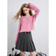Sancai 2025 autumn new miu style gray waist pleated skirt skirt A-line short skirt petite M