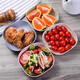 Wheat straw bone dish household small plate cake snack plate dining table bone plate garbage plate salad random color - 2 pieces 14cm