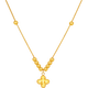 Saturday blessing yellow 18K gold four-leaf clover necklace birthday gift for girlfriend C0621037 40+5cm