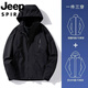 吉普（JEEP）冲锋衣男女秋冬季户外三合一可拆卸外套防风防水情侣登山服男 粉酒红女款 单件外套 5XL 【宽松效果请拍大一码】