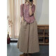Hengyuanxiang nueva camisa de ramie de estilo chino para mujeres 2025 Summer Nuevo edad de alta gama Reducción de pantalones de pierna ancha Pantalones de dos piezas Pantalones de mujer Pantalones de mujeres/Typants pequeños M Alcance (sugerido 90-115Jin [Jin equivale a 0.5 kg])