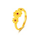 Mengjinyuan gold ring, solid gold inlaid with ruby ​​sunflower ring, adjustable birthday gift for girlfriend