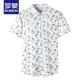 ROMON (ROMON) 25 Summer NUEVA Camisa de manga corta para hombres Camisa delgada de moda Top 9898 Gold 4xl 190