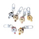 Süße Katze Donut Keychain Fun Cartoon Food Play Bag Anhänger Ehepaar bester Freund Geschenkzubehör Accessoires Katze Donut Keychain-Six Set