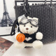 TBOML Basketball Bear Pendant Cute Doll Doll Creative Gift Sports Cartoon Keychain School Bag Pendant Basketball White Bear-Black Sweater
