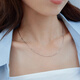 Lukfook Jewelry Platinum 950 Platinum Necklace Plain Chain Including Extended Chain Gift Price L04TBPN0024A 3.17g (including labor cost 292 yuan)
