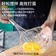 Luluo 304 stainless steel egg beater manual thickened mixing rod and dough egg whisk extended baking tool household 8-inch 304 stainless steel total length 20cm household egg beating