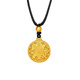 Ji Bochi pure gold-wrapped eight-treasure compass G24K yellow gold pendant braided rope necklace ancient method inheritance same style for men and women eight-treasure compass small diameter about 1.6 cm with thickened gold layer