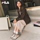 Chaussures pour femmes officielles Fila, chaussures de papa, chaussures de sport, 2025 chaussures neuves automne, chaussures de champignons à semelles épaisses, chaussures décontractées, cendres de charbon flottantes / agate blanc grey-cc 36