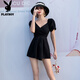 Playboy; PLAYBOY 2025 summer new style women's slim body looks slim and temperament Internet celebrity street-fried suit design niche jumpsuit shorts Black M