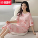 恒源祥睡衣女款夏季棉2025新款短袖韩版甜美夏款家居服夏天套装 黑白条纹9848 棉套装 M 建议80-100斤穿