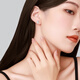 Chao Acer Boya Hulu Fulu platinum earrings for women PT950 mirror flash earrings gift, priced at 300 yuan, 2.05g, one pair (free silicone ear plugs)