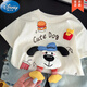 Disney Summer Cartoon Court-manche à manches à manches courtes mignonnes mignonnes poupées chiot tridimensionnelles poupées polyvalentes Baby Baby Round Necy Pullover