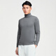 By Creations 14-pin pure wool machine-washed turtleneck pullover sweater for men's lightweight and micro-stretch casual warm knitted base shirt light gray (turtleneck) XL