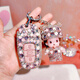 Yusenyi est spécialement utilisé pour Volkswagen Pyeong Car Key Set Fashionable Women's Pyeong Key Chain Chain Diamond Mounts Remote Control Protection Case I-Present Model-Rose Single Bag