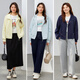 
Fiber Show [Simple Casual Sports Hooded Zipper All-match Jacket] Large Size Women's Fat mm2025 Spring New Style Goose Yellow XL