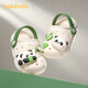 Balabala Children's Shoes Children's Crocs Shoes Boys Girls Sandals Cartoon Panda Shoes 2025 Summer New Style Off-White 26