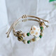 Langqing Jingdezhen Ceramic Bracelet Women's High-end New Chinese Style Literary Best Friends Forest Ancient Style Bracelet Gift 1049-02 Yangguan Qu