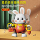 六一电动跳舞小福兔抖音同款机器人灯光音乐儿童节益智发光玩具61 【48首歌】贺岁跳舞小福兔 双充电版：配2套充电套装