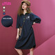 Robe de polo de poche de fée pour femmes 2023 Été Nouveau American Retro Loose Imprimer Casual Jirt Trendy American Grey Green M