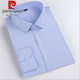 Pier Cardin Auténtico Xinjiang Camisa de hierro Pure Cotton Free Iron Free de manga larga para hombres 2025 Spring de mediana edad y edad avanzada Anti-Wrinking Formal Wear Camiseta de pulgada a rayas 8W6626 40 130 ~ 140