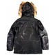 N3B cotton jacket. American retro classic vegetable tanned sheepskin thickened warm fur collar men and women hooded parka coat black M